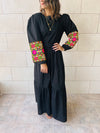 Black Nile Embellished Sleeve Dress