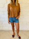 Brown Summer Knit Top