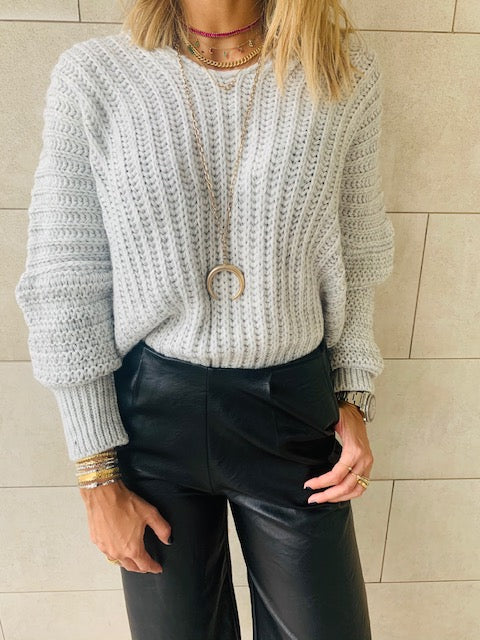 Grey Slouch Pullover