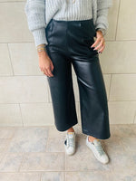 Black Leather Culottes