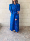 Blue Siren Embroidered Linen Dress