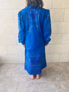 Blue Siren Embroidered Linen Dress