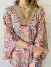 Nude Paisley Ramadan Kaftan