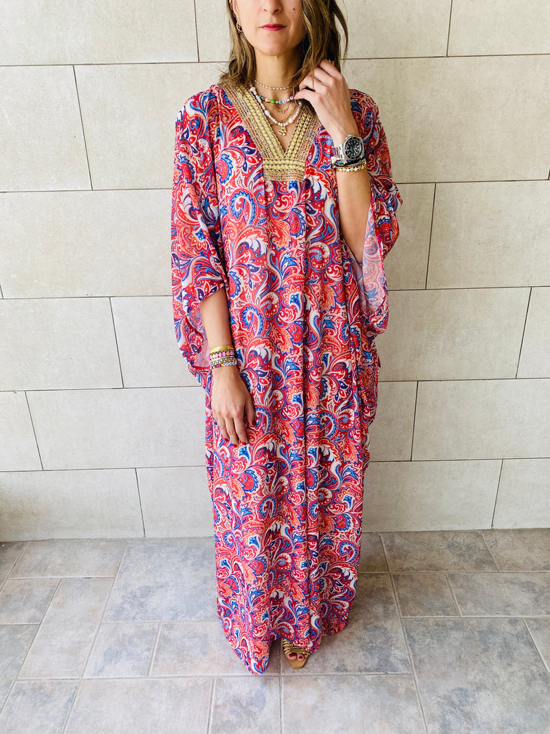 Rouge Paisley Ramadan Kaftan