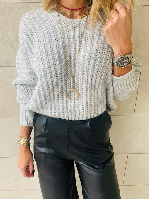Grey Slouch Pullover