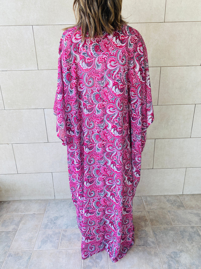 Magenta Paisley Ramadan Kaftan