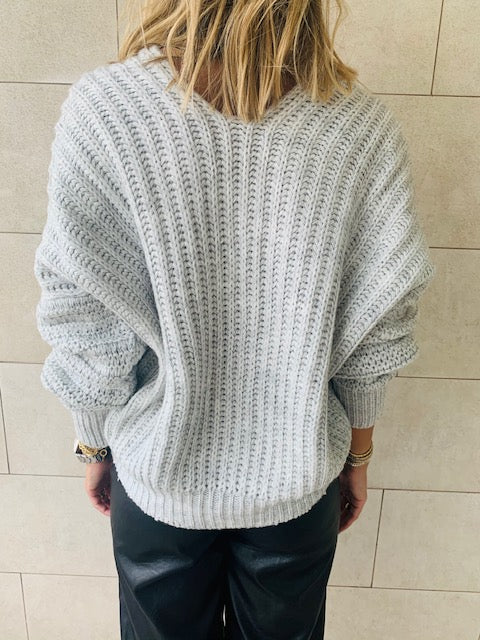 Grey Slouch Pullover