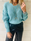 Mint Slouch Pullover