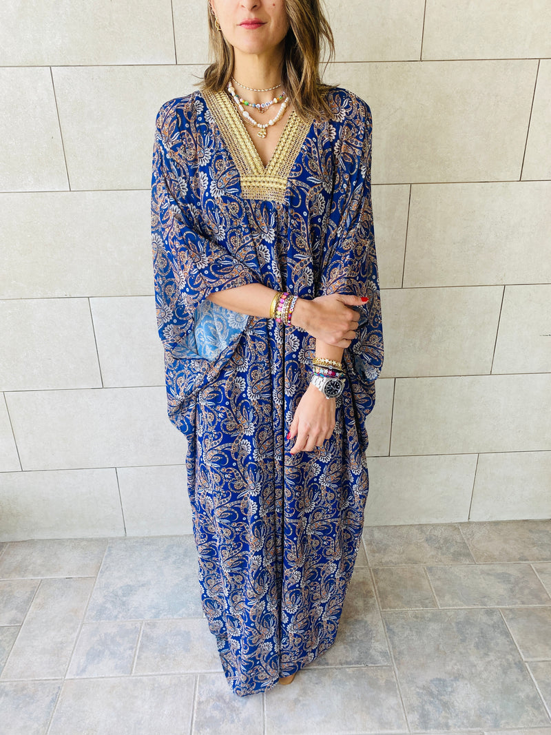 Midnight Paisley Ramadan Kaftan