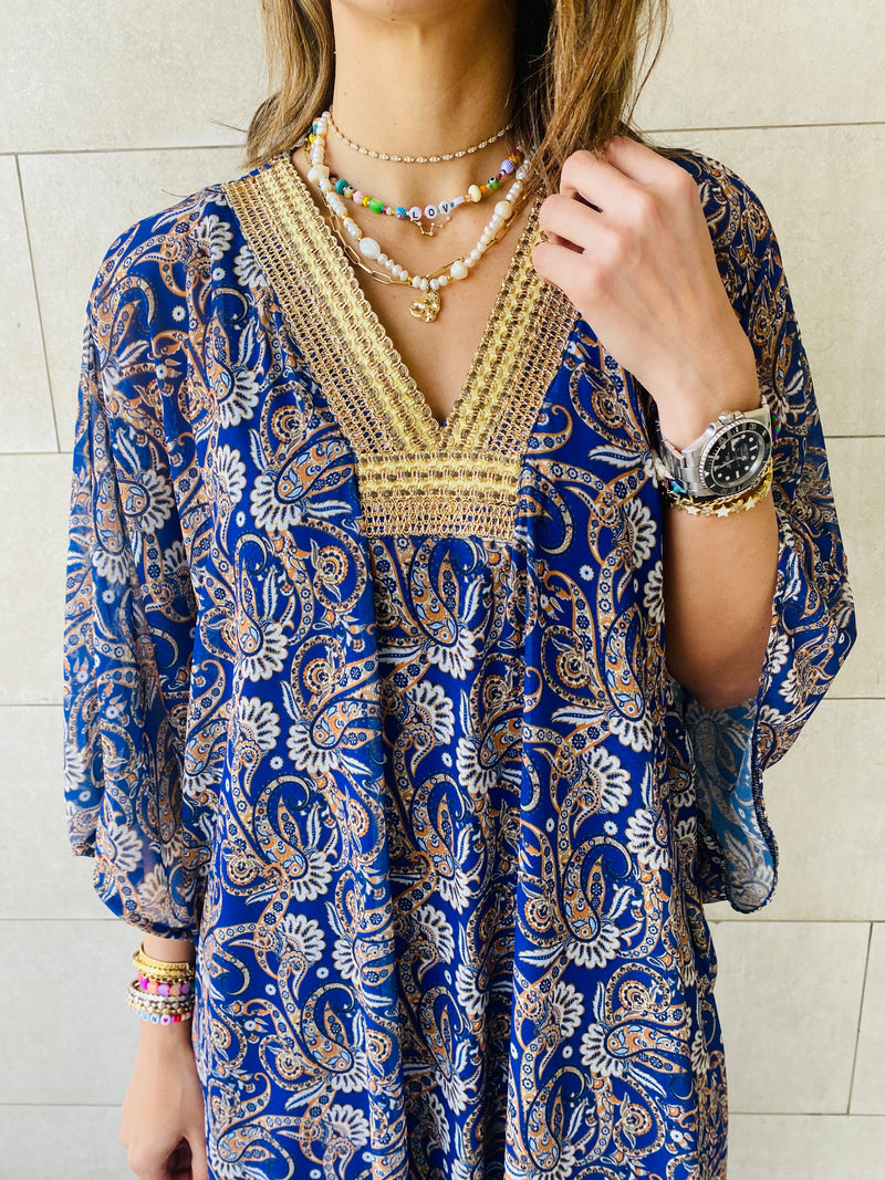 Midnight Paisley Ramadan Kaftan