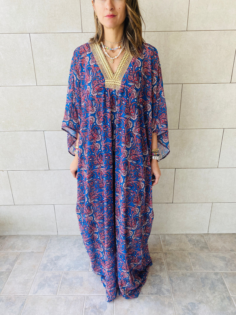 Blues Paisley Ramadan Kaftan
