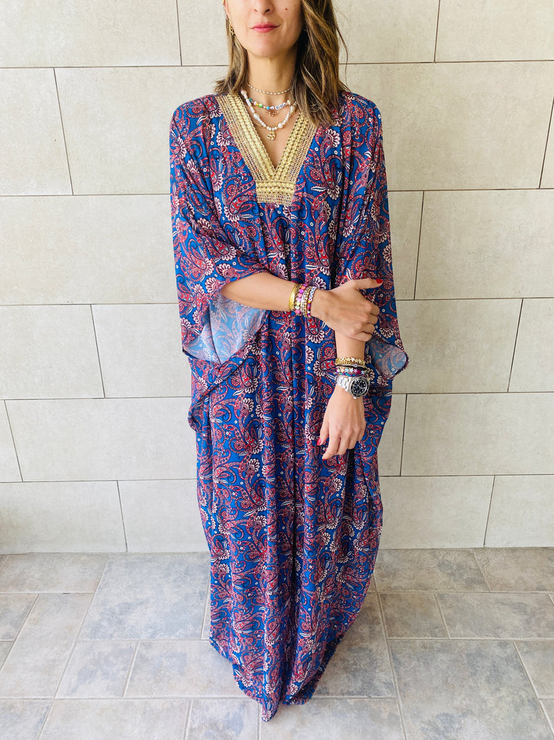 Blues Paisley Ramadan Kaftan