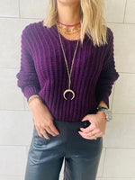 Purple Slouch Pullover