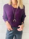 Purple Slouch Pullover