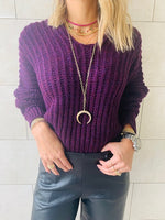 Purple Slouch Pullover