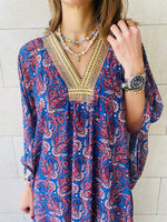 Blues Paisley Ramadan Kaftan