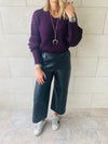 Purple Slouch Pullover