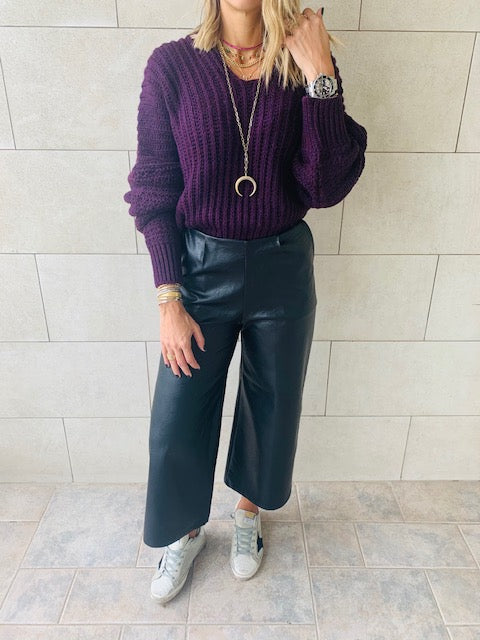 Purple Slouch Pullover