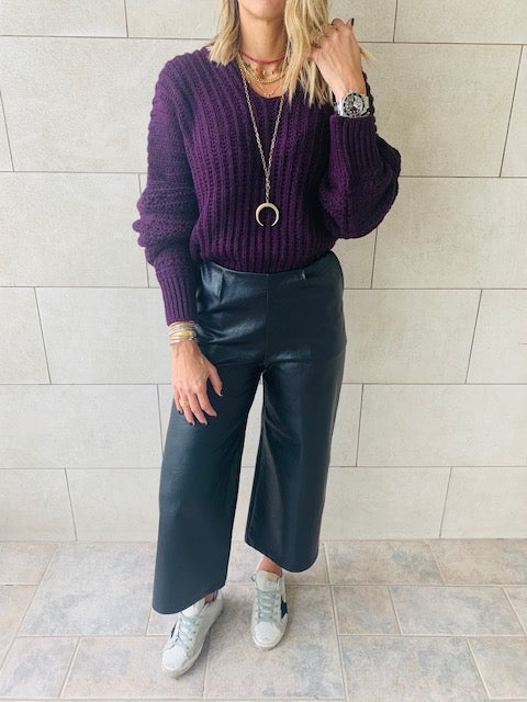 Purple Slouch Pullover