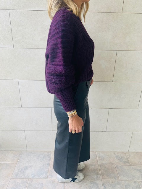 Purple Slouch Pullover