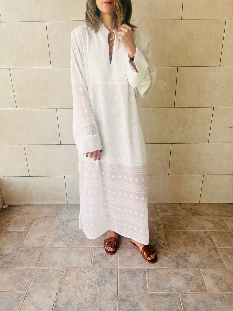White Polka Coverup