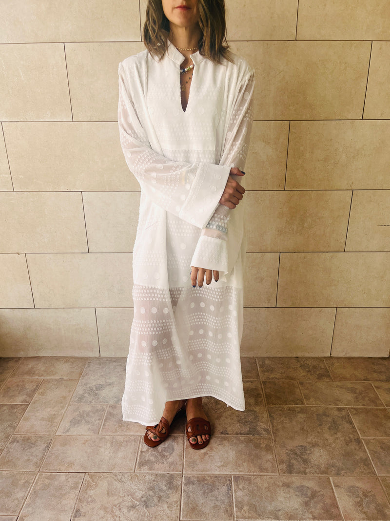 White Polka Coverup