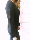 Black Ruffle Sleeve Pullover
