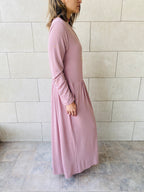 Rose Light Knit Maxi Dress