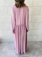 Rose Light Knit Maxi Dress