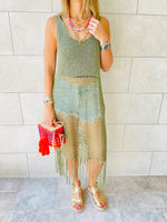 Olive Festival Crochet Dress
