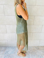 Olive Festival Crochet Dress