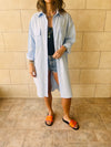 Baby Blue Oversized Beach Shirt