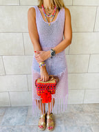 Lilac Festival Crochet Dress