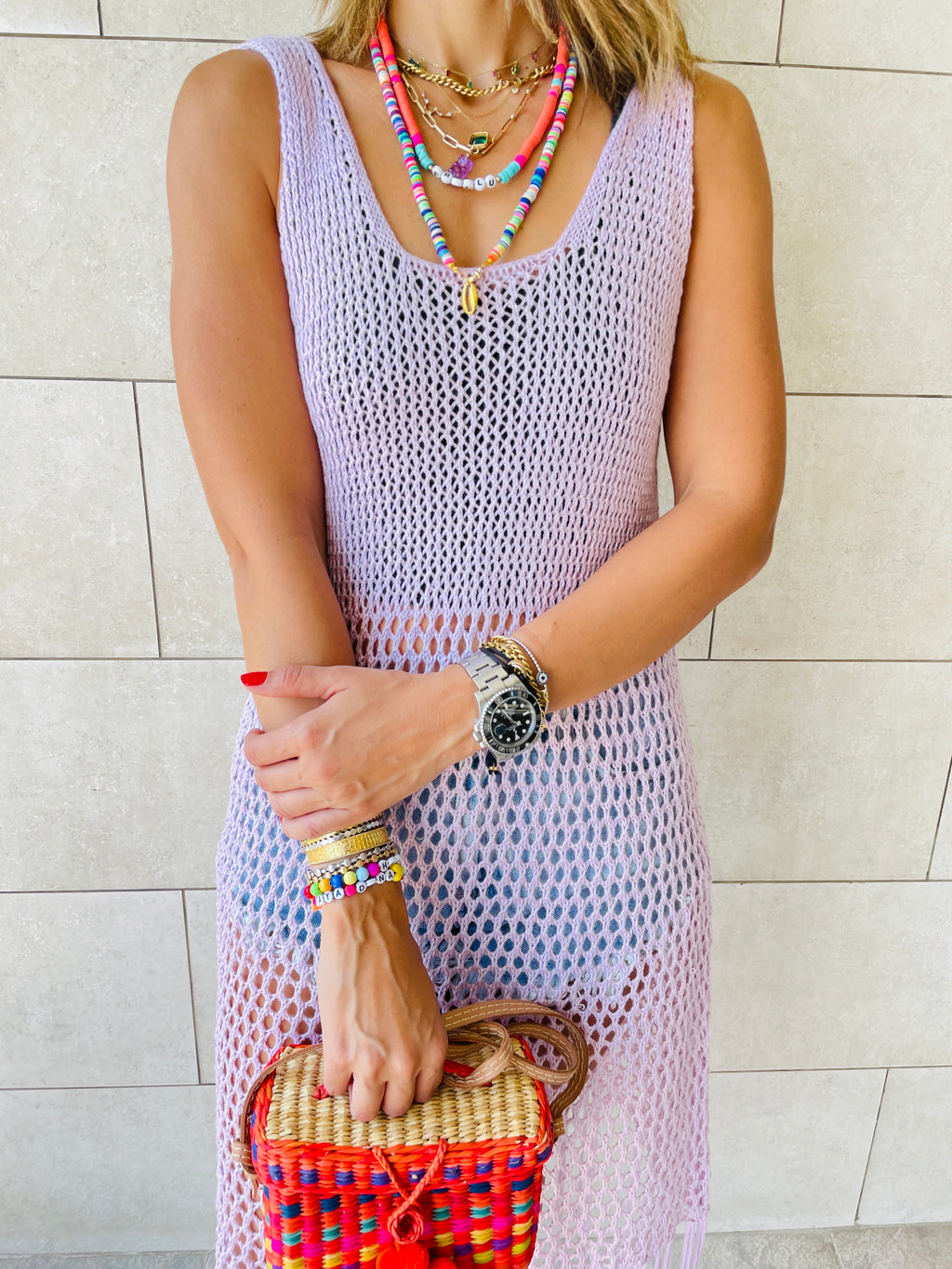 Lilac Festival Crochet Dress