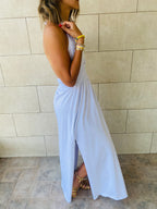 White Halter Dress