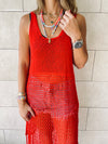 Rouge Festival Crochet Dress