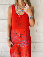 Rouge Festival Crochet Dress