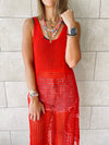 Rouge Festival Crochet Dress