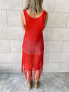 Rouge Festival Crochet Dress