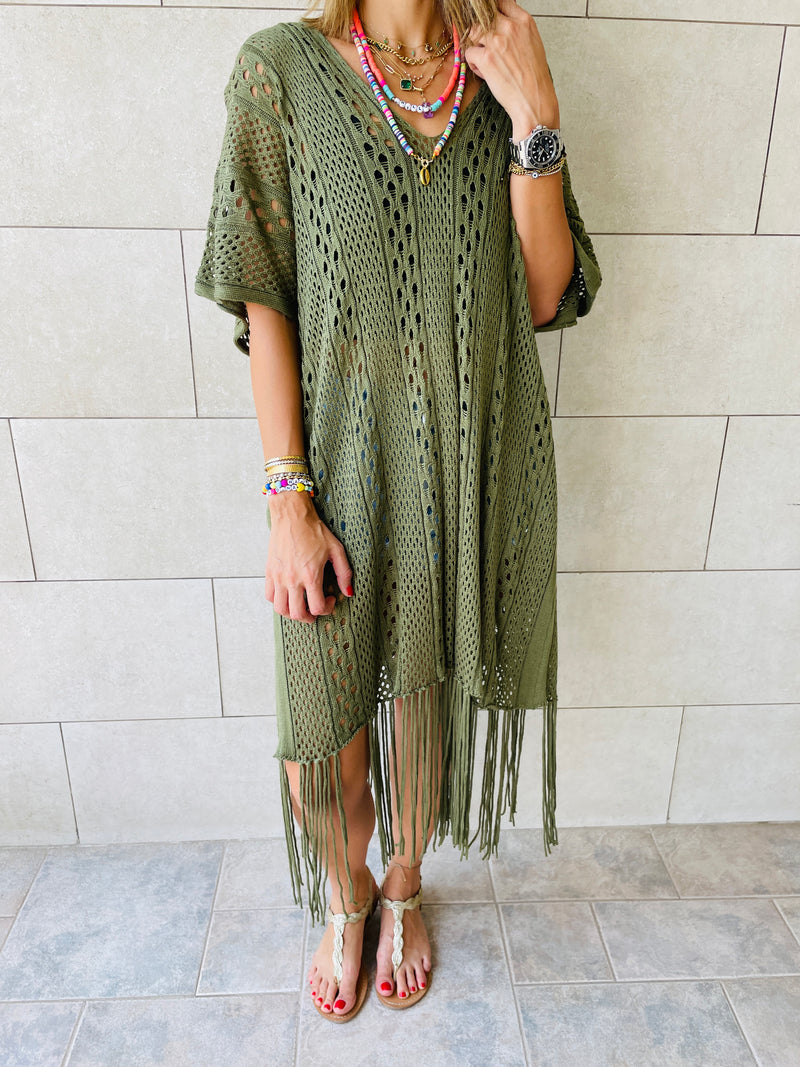 Olive Sunny Style Beach Top