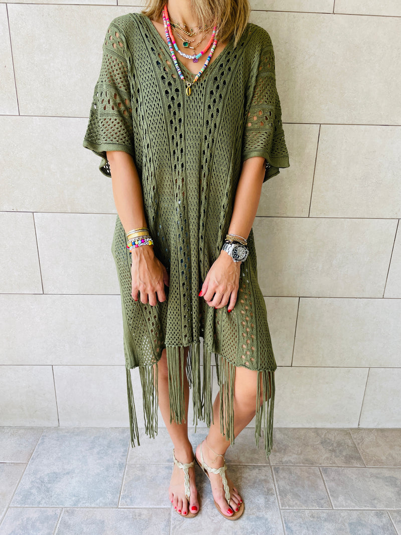 Olive Sunny Style Beach Top