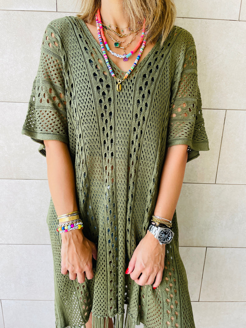 Olive Sunny Style Beach Top