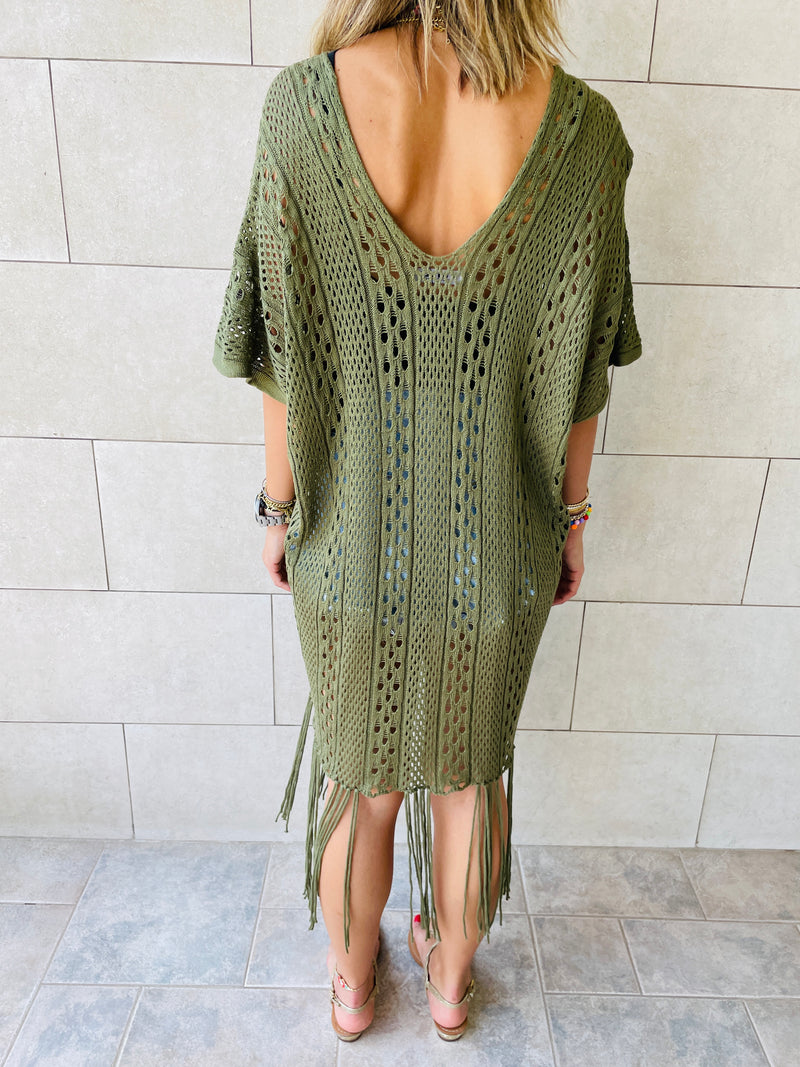 Olive Sunny Style Beach Top