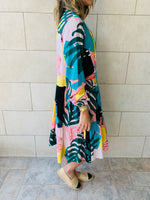 Citrus Printed Tiered Dress