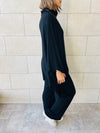 Black Poncho Set
