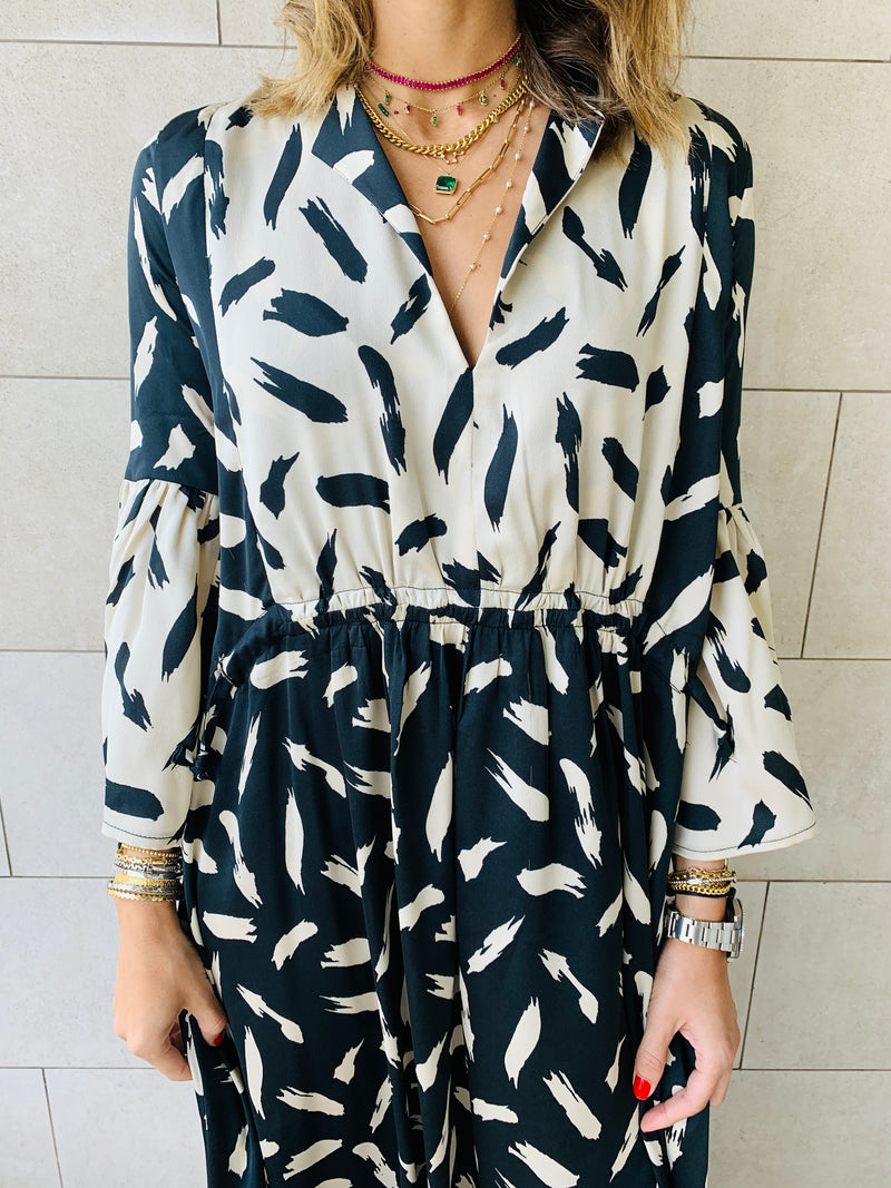 Black Patchwork Dress