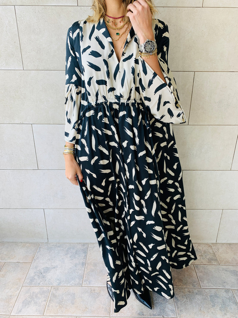 Black Patchwork Dress