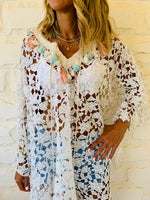 White Zakynthos Embellished Coverup
