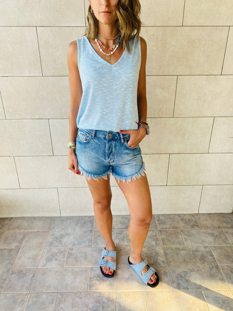 Baby Blue Portside Top