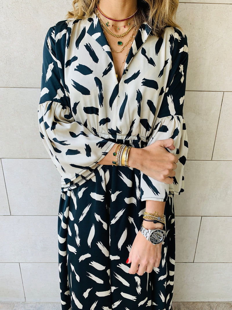 Black Patchwork Dress